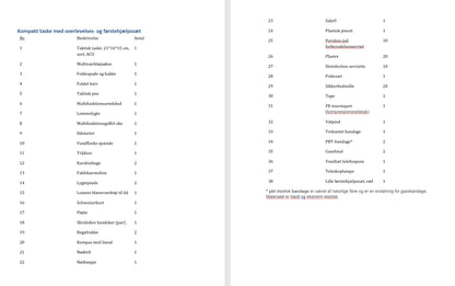 PREPNORDIC Beredskabstaske